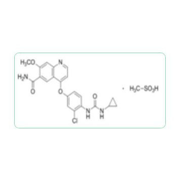 4-[3-Chloro-4-[[(cyclopropylamino)carbonyl]amino]phenoxy]-7-methoxy-6-quinolinecarboxamide methanesu