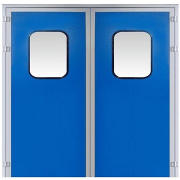 Double door for melamine resin plate purification