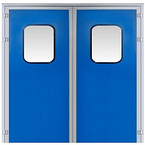 Double door for melamine resin plate purification