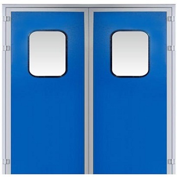 Double door for melamine resin plate purification