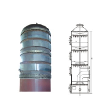 Exhaust gas absorption tower