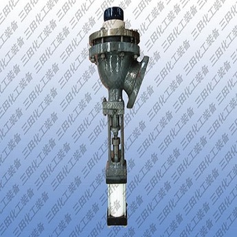 Glass enameling vertical pneumatic discharge valve