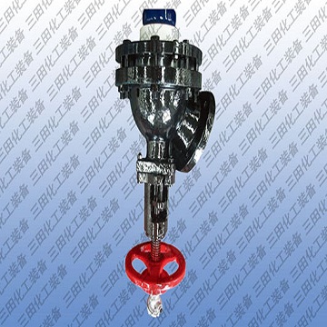 Glass enameling valve (with temperature measuring device)