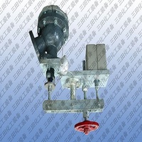 Side - mounted pneumatic discharge valve with temperature measuring device