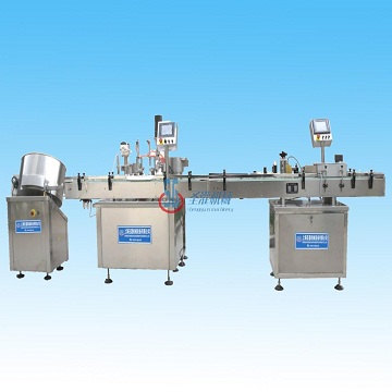 Sggsx-1/2 type of production linkage line sggsx-1/2 for plastic bottle liquid filling and plug screw