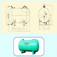 Glass lined horizontal storage vessel/W3000-W30000/Brand:HAIXIN
