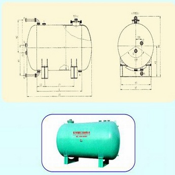 Glass lined horizontal storage vessel/W3000-W30000/Brand:HAIXIN