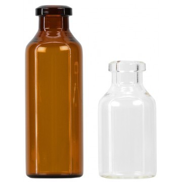 50ml/50R clear/amber pharmaceutical glass vials borosilicate glass
