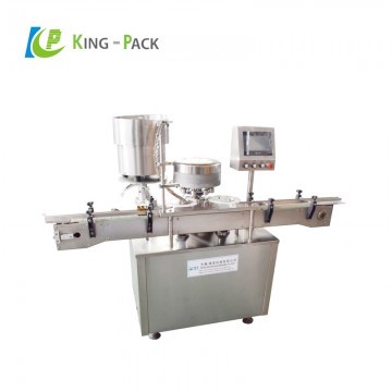 Powder vial filling and capping machine