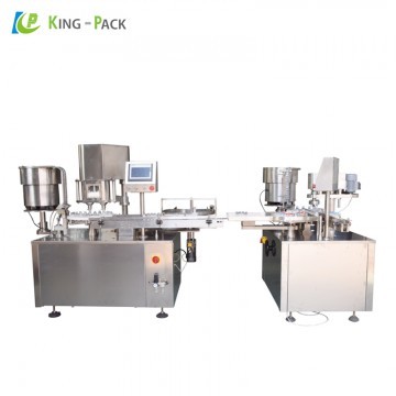 Medical glass vial filling and capping machine