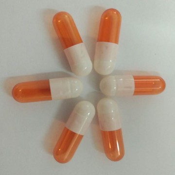 0#white/orange transparent empty capsule