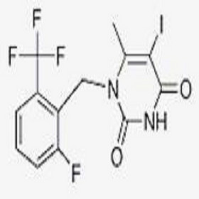 1-[2-fluoro-6-(trifluoromethyl)benzyl]-5-iodo-6-methylpyrimidine-2,4(1H,3H)-dione