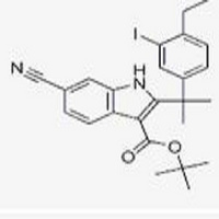 tert-butyl 6-cyano-2-(2-(4-ethyl-3-iodophenyl)propan-2-yl)-1H-indole-3-carboxylate