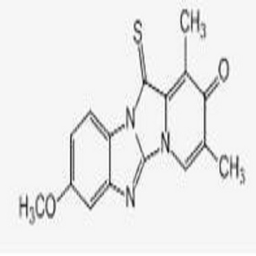 8-methoxy-1,3-dimethyl-12-thioxopyrido[1',2':3,4]imidazo-[1,2-a]benzimidazol-2(12H)-one