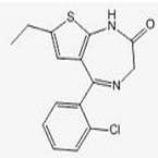 2H-Thieno(2,3-e)(1,4)diazepin-2-one,1,3-dihydro-5-(o-chlorophenyl)-7-ethyl-