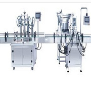 4 heads filling machine + Linear capping machine