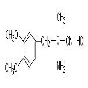 L-3-(3,4-DIMETHOXY PHENYL)- α-AMINO-2-METHYLPROPIONITRILE HYDROCHLORIDE