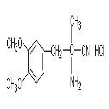 L-3-(3,4-DIMETHOXY PHENYL)- α-AMINO-2-METHYLPROPIONITRILE HYDROCHLORIDE