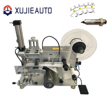 Semi automatic wire flag labeling machine and ear wire labeling machine