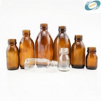 Amber&nbsp;or&nbsp;Clear Glass Syrup Bottles