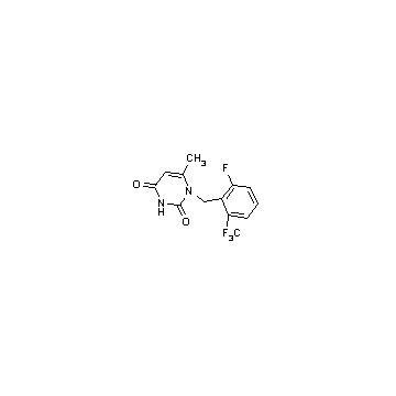 1-[[2-fluoro-6-(trifluoromethyl)phenyl]methyl]-6-methylpyrimidine-2,4-dione