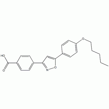 4-(5-(4-(pentyloxy)phenyl)isoxazol-3-yl)benzoic acid (MICAFUNGIN side chain)