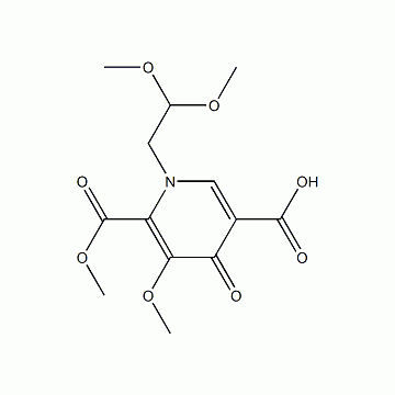 1-(2,2-Dimethoxyethyl)-5-methoxy-6-(methoxycarbonyl)-4-oxo-1,  4-dihydropyridine-3-carboxylic acid