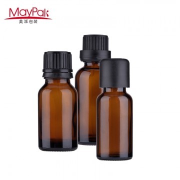 Glass dropper 10ml amber glass essential oil bottle with screw cap-Maypak