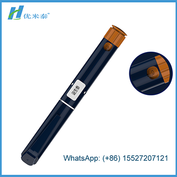 Disposable HGH pen plastic body with double chamber cartridge for injection of Human Growth Hormone