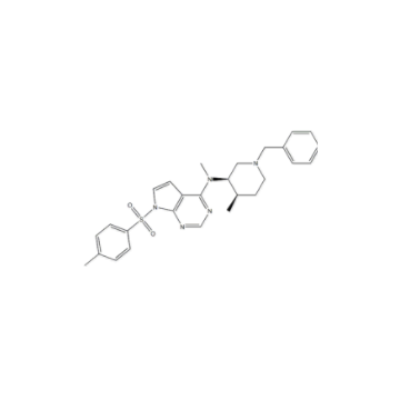 N-((3R,4R)-1-benzyl-4-methylpiperidin-3-yl)- N-methyl-7-tosyl-7H- pyrrolo[2,3-d]pyrimidin-4-amine