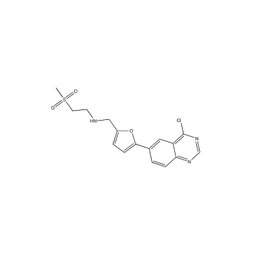 N-((5-(4-chloroquinazolin-6-yl)furan-2- yl)methyl)-2-(methylsulfonyl)ethanamine