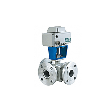 ZKRQR series electric O-type three-way ball valve