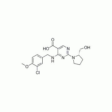 5-PyriMidinecarboxylic acid, 4-[[(3-chloro-4-Methoxyphenyl)Methyl]aMino]-2-[(2S)-2-(hydroxyMethyl)-