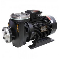 Hot water to heat oil centrifugal pump
