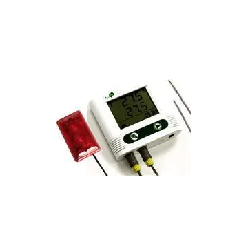 Dual/double external probe sound-light alarm temperature data logger
