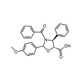 (4S,5R)-3-benzoyl-2-(4- methoxyphenyl)-4-phenyloxazolidine- 5-carboxylic acid