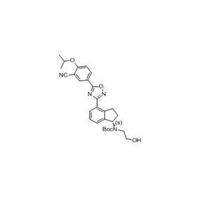 (S)-tert-butyl (4-(5-(3-cyano-4-isopropoxyphenyl)-1,2,4-oxadiazol-3-yl)-2,3-dihydro-1H-inden-1-yl)(2