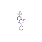 3-Nitro-4-[[(tetrahydropyran-4-yl)methyl]amino]benzenesulfonamide