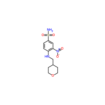 3-Nitro-4-[[(tetrahydropyran-4-yl)methyl]amino]benzenesulfonamide