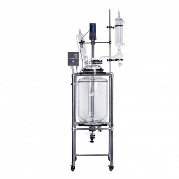 Jacketed Glass Reactor For Decarboxylation and Crystallization  