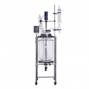 Jacketed Glass Reactor For Decarboxylation and Crystallization