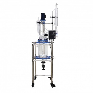 Jacketed Glass Reactor For Decarboxylation and Crystallization  