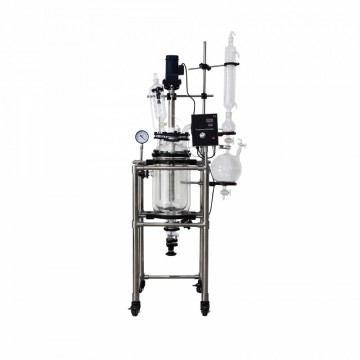 Jacketed Glass Reactor For Decarboxylation and Crystallization  