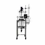 Jacketed Glass Reactor For Decarboxylation and Crystallization