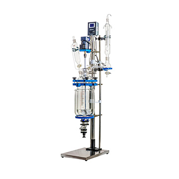 Linbel 5L Double Jacketed Agitated And Mini Pyrolysis Glass Reactor For Lab Use