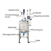 Glass Reactor 10l Glass Reactor Chemical Stirred Glass Reactor