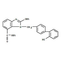 1H-benzimidazole-7-carboxylicacid,1-[(2’-cyano-[1,1’-biphenyl]-4-yl)methyl]-2-ethoxy-,ethyl ester(13
