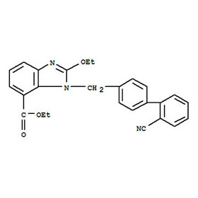 1H-benzimidazole-7-carboxylicacid,1-[(2’-cyano-[1,1’-biphenyl]-4-yl)methyl]-2-ethoxy-,ethyl ester(13