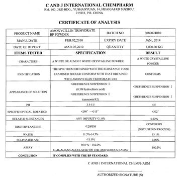 AMOXYCYCLINE TRIHYDRATE penicillin