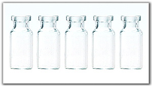 The Series of Tubular Injection Vials Glass